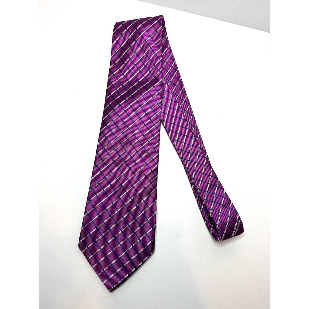 Brooks Brothers Makers EUC Neck Tie Mens Purple Blue Silk Casual Business